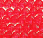 Bright Red 4mm Faceted Round Glass Beads